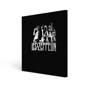 Холст квадратный с принтом Led Zeppelin 4 в Тюмени, 100% ПВХ |  | led zeppelin | лед зеппелин | роберт плант