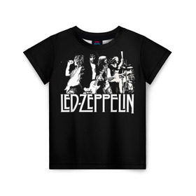 Детская футболка 3D с принтом Led Zeppelin 4 в Тюмени, 100% гипоаллергенный полиэфир | прямой крой, круглый вырез горловины, длина до линии бедер, чуть спущенное плечо, ткань немного тянется | Тематика изображения на принте: led zeppelin | лед зеппелин | роберт плант