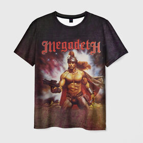 Мужская футболка 3D с принтом Megadeth 6 в Тюмени, 100% полиэфир | прямой крой, круглый вырез горловины, длина до линии бедер | megadeth | дирк вербурен | дэвид эллефсон | дэйв мастейн | кико лоурейро | мегадэт