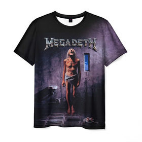 Мужская футболка 3D с принтом Megadeth 7 в Тюмени, 100% полиэфир | прямой крой, круглый вырез горловины, длина до линии бедер | megadeth | дирк вербурен | дэвид эллефсон | дэйв мастейн | кико лоурейро | мегадэт