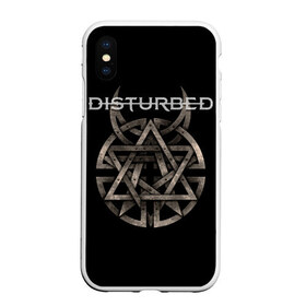 Чехол для iPhone XS Max матовый с принтом Disturbed 2 в Тюмени, Силикон | Область печати: задняя сторона чехла, без боковых панелей | disturbed | donegan | draiman | moyer | wengren | венгрен | дистурбед | дониган | дрейман | мойер | хард рок