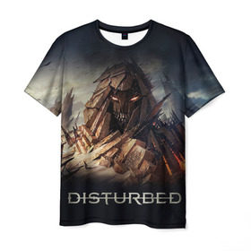 Мужская футболка 3D с принтом Disturbed 8 в Тюмени, 100% полиэфир | прямой крой, круглый вырез горловины, длина до линии бедер | disturbed | donegan | draiman | moyer | wengren | венгрен | дистурбед | дониган | дрейман | мойер | хард рок