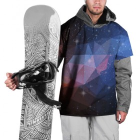 Накидка на куртку 3D с принтом Космический полигон в Тюмени, 100% полиэстер |  | полигоны | треугольники