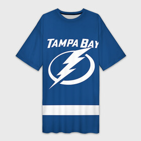 Платье-футболка 3D с принтом Tampa Bay Nesterov в Тюмени,  |  | 89 | nikita nesterov | tampa bay lightning | никита нестеров | нхл | тампа бэй лайтнинг | трактор | хоккей