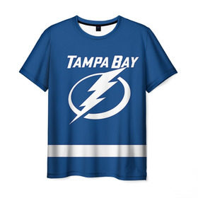 Мужская футболка 3D с принтом Tampa Bay Stamkos в Тюмени, 100% полиэфир | прямой крой, круглый вырез горловины, длина до линии бедер | Тематика изображения на принте: 91 | steven christopher stamkos | tampa bay lightning | нхл | стивен стэмкос | тампа бэй лайтнинг | хоккей