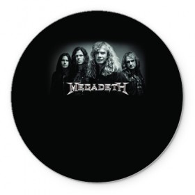 Коврик круглый с принтом Megadeth в Тюмени, резина и полиэстер | круглая форма, изображение наносится на всю лицевую часть | dave | megadeth | metal | mustaine | rattlehead | rock | thrash | vic | дейв | мастейн | мегадет | метал | рок | треш