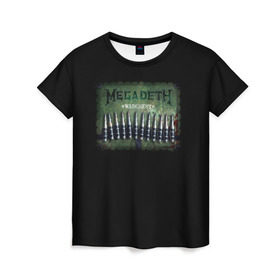 Женская футболка 3D с принтом Megadeth в Тюмени, 100% полиэфир ( синтетическое хлопкоподобное полотно) | прямой крой, круглый вырез горловины, длина до линии бедер | dave | megadeth | metal | mustaine | rattlehead | rock | thrash | vic | дейв | мастейн | мегадет | метал | рок | треш