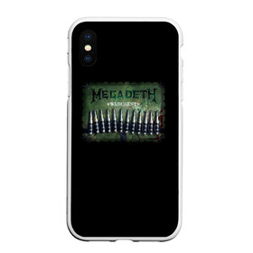 Чехол для iPhone XS Max матовый с принтом Megadeth в Тюмени, Силикон | Область печати: задняя сторона чехла, без боковых панелей | Тематика изображения на принте: dave | megadeth | metal | mustaine | rattlehead | rock | thrash | vic | дейв | мастейн | мегадет | метал | рок | треш