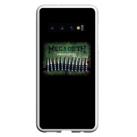 Чехол для Samsung Galaxy S10 с принтом Megadeth в Тюмени, Силикон | Область печати: задняя сторона чехла, без боковых панелей | Тематика изображения на принте: dave | megadeth | metal | mustaine | rattlehead | rock | thrash | vic | дейв | мастейн | мегадет | метал | рок | треш