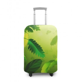 Чехол для чемодана 3D с принтом Зелёный мир в Тюмени, 86% полиэфир, 14% спандекс | двустороннее нанесение принта, прорези для ручек и колес | 