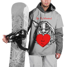 Накидка на куртку 3D с принтом Be my Valentine в Тюмени, 100% полиэстер |  | 14 | animal | be my valentine | february | heart | holiday | i need you | love | rabbit | valentines day | будь моей валентинкой | день святого валентина | животное | заяц | кролик | любовь | праздник | сердце | ты мне нужен | февраль