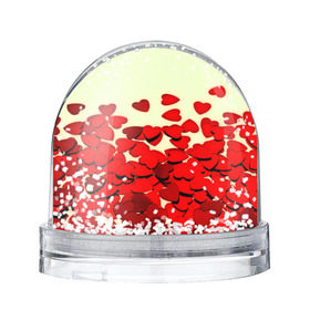 Водяной шар с принтом valentine`s day в Тюмени, Пластик | Изображение внутри шара печатается на глянцевой фотобумаге с двух сторон | 14 февраля | valentines day | день влюбленных | игрушка | любовь | сердечки | сердце