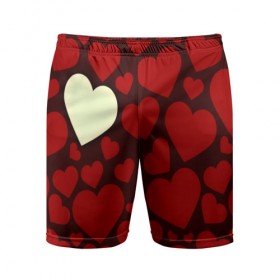 Мужские шорты 3D спортивные с принтом Одинокое сердце в Тюмени,  |  | 14 февраля | valentines day | день влюбленных | игрушка | любовь | медведь | сердце