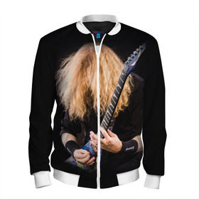 Мужской бомбер 3D с принтом Dave Mustaine в Тюмени, 100% полиэстер | застегивается на молнию, по бокам два кармана без застежек, по низу бомбера и на воротнике - эластичная резинка | dave | megadeth | metal | mustaine | rattlehead | rock | thrash | vic | дейв | мастейн | мегадет | метал | рок | треш
