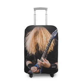 Чехол для чемодана 3D с принтом Dave Mustaine в Тюмени, 86% полиэфир, 14% спандекс | двустороннее нанесение принта, прорези для ручек и колес | dave | megadeth | metal | mustaine | rattlehead | rock | thrash | vic | дейв | мастейн | мегадет | метал | рок | треш