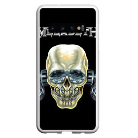 Чехол для Samsung Galaxy S10 с принтом Megadeth в Тюмени, Силикон | Область печати: задняя сторона чехла, без боковых панелей | Тематика изображения на принте: dave | megadeth | metal | mustaine | rattlehead | rock | thrash | vic | дейв | мастейн | мегадет | метал | рок | треш
