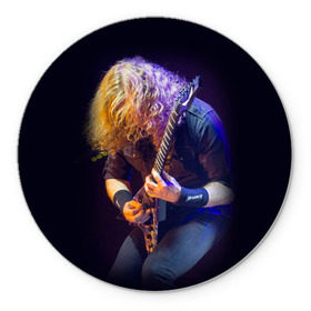 Коврик круглый с принтом Dave Mustaine в Тюмени, резина и полиэстер | круглая форма, изображение наносится на всю лицевую часть | dave | megadeth | metal | mustaine | rattlehead | rock | thrash | vic | дейв | мастейн | мегадет | метал | рок | треш