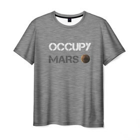 Мужская футболка 3D с принтом Захвати Марс в Тюмени, 100% полиэфир | прямой крой, круглый вырез горловины, длина до линии бедер | Тематика изображения на принте: mars | space x | илон маск | марс | планеты | спэйс икс