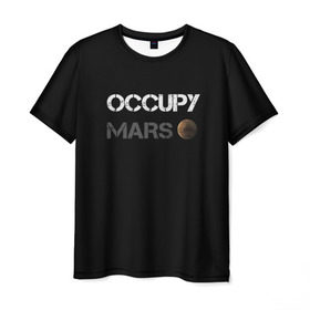 Мужская футболка 3D с принтом Захвати Марс в Тюмени, 100% полиэфир | прямой крой, круглый вырез горловины, длина до линии бедер | mars | space x | илон маск | марс | планеты | спэйс икс