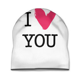 Шапка 3D с принтом Valentine`s Day, I Iove you в Тюмени, 100% полиэстер | универсальный размер, печать по всей поверхности изделия | 14 | february | heart | holiday | i love you | valentines day | день святого валентина | праздник | сердце | февраль | я люблю тебя