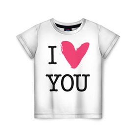 Детская футболка 3D с принтом Valentine`s Day, I Iove you в Тюмени, 100% гипоаллергенный полиэфир | прямой крой, круглый вырез горловины, длина до линии бедер, чуть спущенное плечо, ткань немного тянется | 14 | february | heart | holiday | i love you | valentines day | день святого валентина | праздник | сердце | февраль | я люблю тебя
