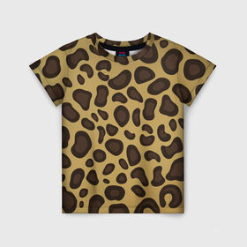 Детская футболка 3D с принтом Пантера в Тюмени, 100% гипоаллергенный полиэфир | прямой крой, круглый вырез горловины, длина до линии бедер, чуть спущенное плечо, ткань немного тянется | Тематика изображения на принте: леопард | пятна | текстура
