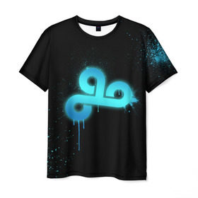 Мужская футболка 3D с принтом cs:go - Cloud 9 (Black collection) в Тюмени, 100% полиэфир | прямой крой, круглый вырез горловины, длина до линии бедер | cloud9 | cs | csgo | го | кс