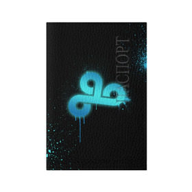 Обложка для паспорта матовая кожа с принтом cs:go - Cloud 9 (Black collection) в Тюмени, натуральная матовая кожа | размер 19,3 х 13,7 см; прозрачные пластиковые крепления | cloud9 | cs | csgo | го | кс