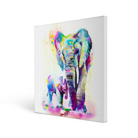 Холст квадратный с принтом Слоны в Тюмени, 100% ПВХ |  | animal | art | bright | child | color | elephants | family | mother | rainbow | spectrum | животные | искусство | мама | радуга | ребенок | семья | слоны | спектр | цвета | яркие