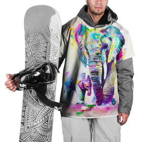 Накидка на куртку 3D с принтом Слоны в Тюмени, 100% полиэстер |  | animal | art | bright | child | color | elephants | family | mother | rainbow | spectrum | животные | искусство | мама | радуга | ребенок | семья | слоны | спектр | цвета | яркие