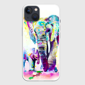 Чехол для iPhone 13 с принтом Слоны в Тюмени,  |  | animal | art | bright | child | color | elephants | family | mother | rainbow | spectrum | животные | искусство | мама | радуга | ребенок | семья | слоны | спектр | цвета | яркие