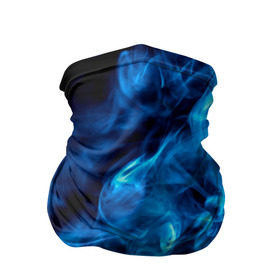 Бандана-труба 3D с принтом Smoke в Тюмени, 100% полиэстер, ткань с особыми свойствами — Activecool | плотность 150‒180 г/м2; хорошо тянется, но сохраняет форму | дым | огонь | пламя | синий