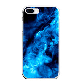 Чехол для iPhone 7Plus/8 Plus матовый с принтом Smoke в Тюмени, Силикон | Область печати: задняя сторона чехла, без боковых панелей | дым | огонь | пламя | синий
