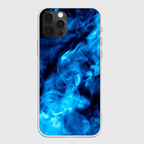 Чехол для iPhone 12 Pro Max с принтом Smoke в Тюмени, Силикон |  | дым | огонь | пламя | синий