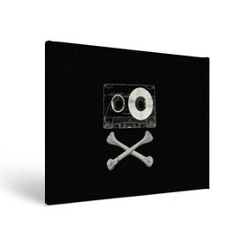 Холст прямоугольный с принтом Pirate Music в Тюмени, 100% ПВХ |  | 80s | 90s | bone | dance | disco | music | pirate | retro | skelet | skull | tape | диско | кассета | кости | музыка | пират | ретро | скелет | череп