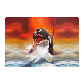 Магнитный плакат 3Х2 с принтом Касатка в Тюмени, Полимерный материал с магнитным слоем | 6 деталей размером 9*9 см | art | blood | bright | color | creative | fantasy | ocean | orca whale | paint | picture | predator | sea | искусство | картина | касатка | кит | краски | кровь | море | океан | творчество | фантазия | хищник | цвет | яркие