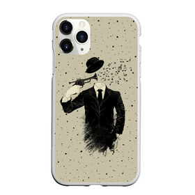 Чехол для iPhone 11 Pro матовый с принтом Музыкальный самоубийца в Тюмени, Силикон |  | gentleman | hipster | mister | music | note | sound | джентльмен | звук | меломан | мистер | мужчина | музыка | ноты | оружие | пистолет | хипстер | шляпа