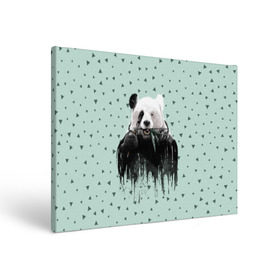 Холст прямоугольный с принтом Панда-художник в Тюмени, 100% ПВХ |  | animal | art | artist | bear | beast | design | panda | style | арт | дизайн | животное | зверь | кисть | краски | медведь | панда | стиль | художник