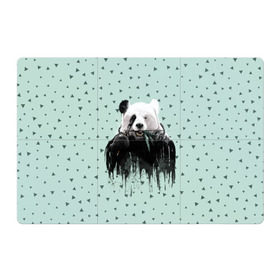 Магнитный плакат 3Х2 с принтом Панда-художник в Тюмени, Полимерный материал с магнитным слоем | 6 деталей размером 9*9 см | animal | art | artist | bear | beast | design | panda | style | арт | дизайн | животное | зверь | кисть | краски | медведь | панда | стиль | художник