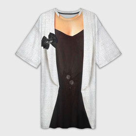 Платье-футболка 3D с принтом Пиджак в Тюмени,  |  | бабочка | жакет | женский | одежда | пиджак