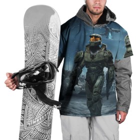 Накидка на куртку 3D с принтом Halo в Тюмени, 100% полиэстер |  | halo | wars | автоматы | воители | доспехи | игры | техника фэнтези | трое 3 | фэнтези