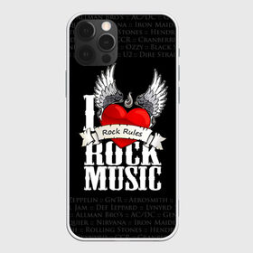 Чехол для iPhone 12 Pro Max с принтом Rock Rules в Тюмени, Силикон |  | Тематика изображения на принте: rock | гитара | музыка | рок