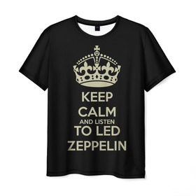 Мужская футболка 3D с принтом Led Zeppelin в Тюмени, 100% полиэфир | прямой крой, круглый вырез горловины, длина до линии бедер | Тематика изображения на принте: led zeppelin