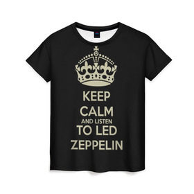 Женская футболка 3D с принтом Led Zeppelin в Тюмени, 100% полиэфир ( синтетическое хлопкоподобное полотно) | прямой крой, круглый вырез горловины, длина до линии бедер | led zeppelin