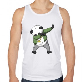 Мужская майка хлопок с принтом Panda dab в Тюмени, 100% хлопок |  | Тематика изображения на принте: dab | dab n dance | panda dab | панда