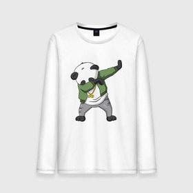 Мужской лонгслив хлопок с принтом Panda dab в Тюмени, 100% хлопок |  | Тематика изображения на принте: dab | dab n dance | panda dab | панда