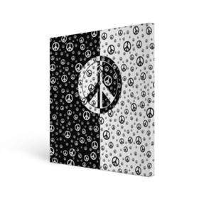 Холст квадратный с принтом Peace Symbol в Тюмени, 100% ПВХ |  | love | peace | symbol | знак | любовь | мир | пацифик | пацифика | сигнал | символ | хиппи