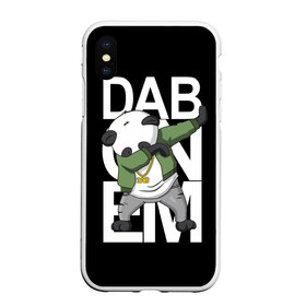 Чехол для iPhone XS Max матовый с принтом Panda dab в Тюмени, Силикон | Область печати: задняя сторона чехла, без боковых панелей | dab | dab n dance | dab on em | panda dab | дэб