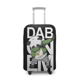 Чехол для чемодана 3D с принтом Panda dab в Тюмени, 86% полиэфир, 14% спандекс | двустороннее нанесение принта, прорези для ручек и колес | dab | dab n dance | dab on em | panda dab | дэб