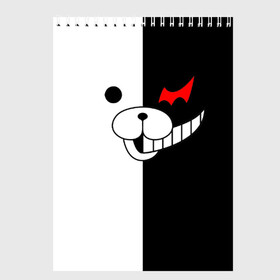 Скетчбук с принтом Monokuma в Тюмени, 100% бумага
 | 48 листов, плотность листов — 100 г/м2, плотность картонной обложки — 250 г/м2. Листы скреплены сверху удобной пружинной спиралью | danganronpa | monokuma | данганронпа